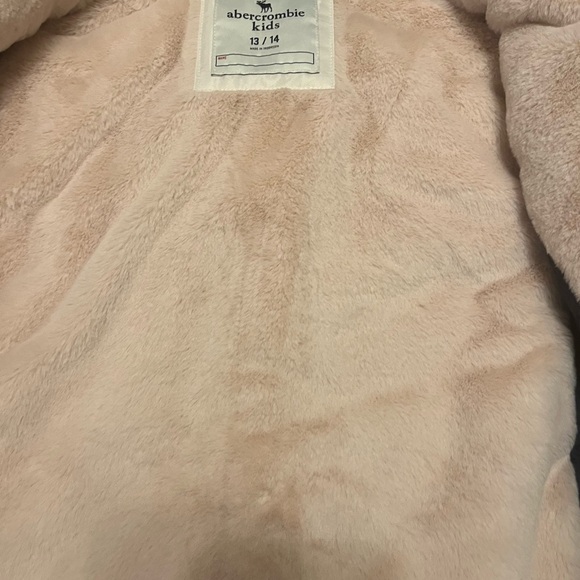 Abercrombie Kids Blue and Pink Puffer Jacket with Hood - Picture 12 of 15